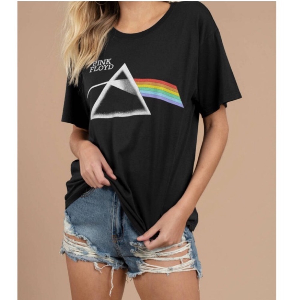 PINK FLOYD | Black Graphic Cotton Tee “The Dark Side of the Moon” size Small